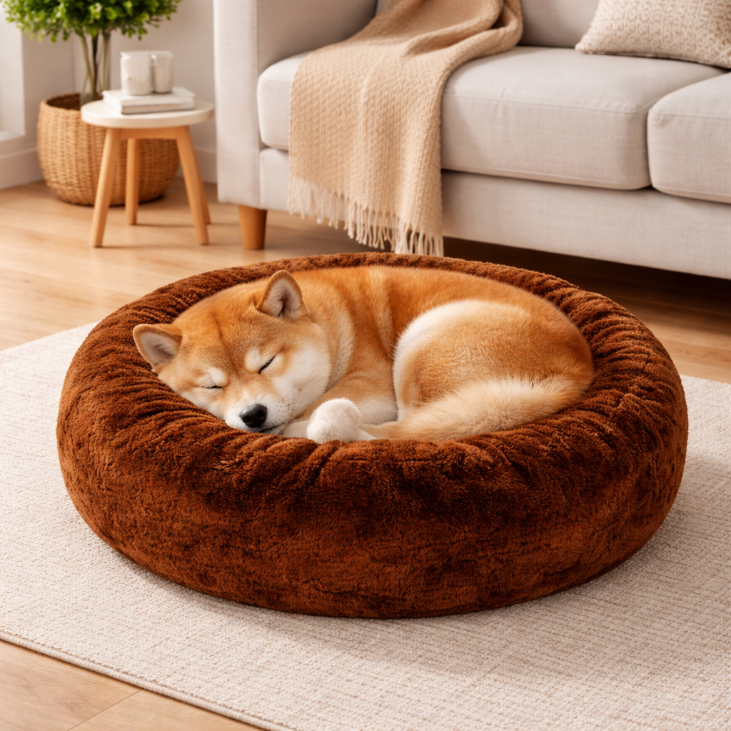 Panier rond pour chien