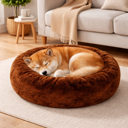 Panier rond pour chien