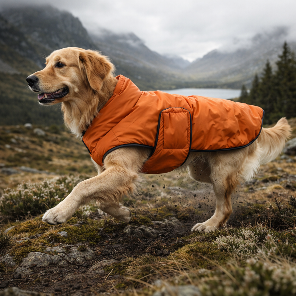 Manteau pour chien coupe-vent en coton rembourré