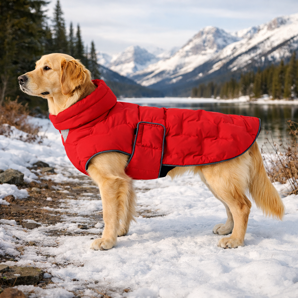 Manteau pour chien coupe-vent en coton rembourré