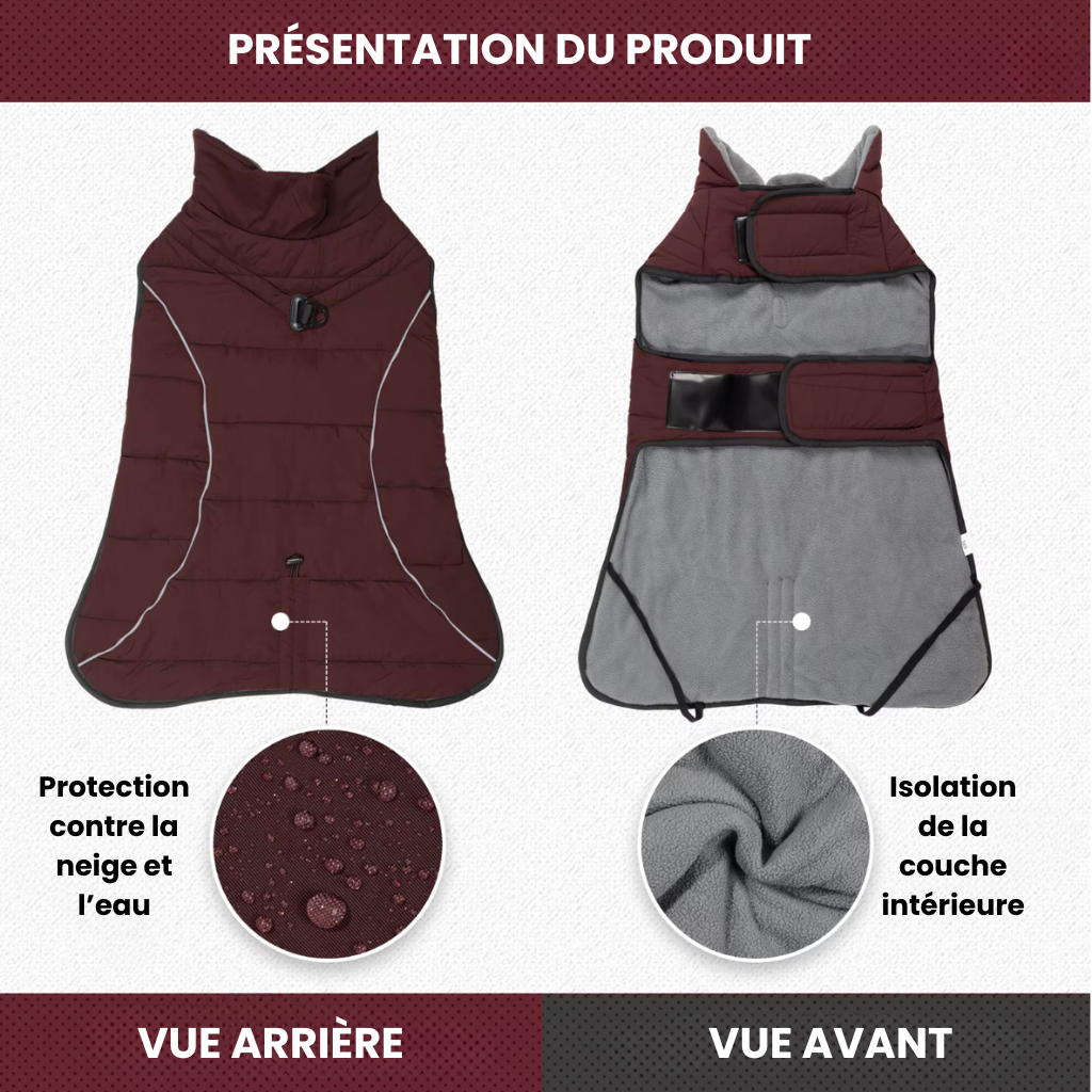 Manteau pour chien imperméable et coupe-vent